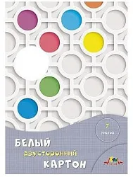 Картон белый АППЛИКА Абстракция двухсторонний мелованный 7л арт.с0261-21