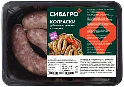 Колбаски СИБАГРО рубленые свинина говядина охл 400г