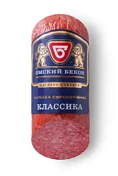 Колбаса ОМСКИЙ БЕКОН Классическая полусухая с/к 185г