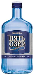 Водка ПЯТЬ ОЗЕР 40% ст/б 0.25л