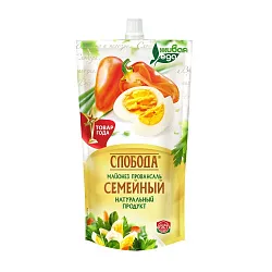 Майонез СЛОБОДА Семейный 50.5% д/пак 350мл