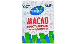 Масло сладко-сливочное ЗЕЛЕНЫЙ ЛУГ несоленое бзмж 72.5% 180г
