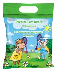 Вареники МЯСНАЯ ТЕЛЕЖКА с квашеной капустой и салом 500г