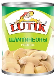 Шампиньоны ЛЮТИК резаные ж/б 425г