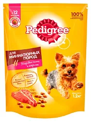 Корм для собак ПЕДИГРИ с говядиной для миниатюрных пород 1.2кг