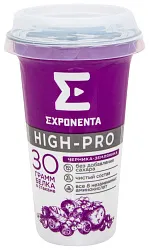 Кисломолочный напиток ЭКСПОНЕНТА Хай-Про черника земляника бзмж 0% 250мл