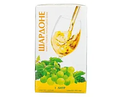 Вино БАХУС Шардоне Голд белое п/сл 10-12% т/пак 1л