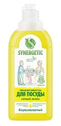 Средство для мытья посуды СИНЕРГЕТИК Лимон 500мл