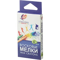 Карандаши цветные ЛУЧ Классика восковые 6цв арт.12с 860-08