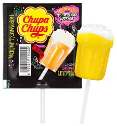Карамель на палочке ЧУПА ЧУПС Тропические фрукты с шипучкой 15г