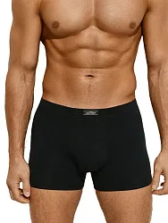 Трусы мужские ОМСА боксеры с закрытой резинкой черные р.56