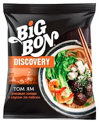 Лапша б/п БИГ БОН рисовая по-тайски с соусом том ям т/у 65г