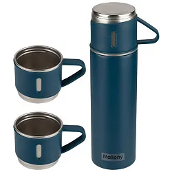 Набор МАЛЛОНИ Термос с термокружками синий арт.106055