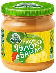 Пюре фруктовое СЕМИЛУКСКАЯ ТРАПЕЗА яблоко-банан ст/б 470г