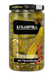 Огурцы КУБАНОЧКА корнишоны по-чилийски 3-6см ст/б 360мл