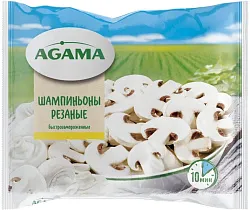 Шампиньоны АГАМА резаные с/м 400г