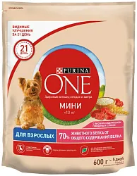 Корм для собак ПУРИНА ВАН с говядиной и рисом для мелких пород 600г