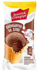 Мороженое ЗОЛОТОЙ СТАНДАРТ Пломбир шоколадный бзмж 90г