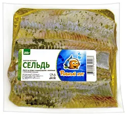 Сельдь РЫБНЫЙ ХИТ филе с зеленью с/с 200г