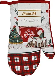 Рукавица кухонная НАТАМ Рождественские угощения 27см арт.MT001001