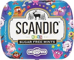 Конфеты СКАНДИК Смешарики Тутти-фрутти без сахара 14г