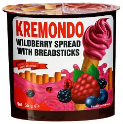 Набор КРЕМОНДО паста лесные ягоды+хлебные палочки пэт 55г