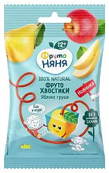 Фруктовые кусочки ФРУТОНЯНЯ ФрутоХвостики яблоко-груша м/у 15г