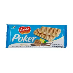 Вафли ГАСТОНЕ ЛАГО Покер с ванильным кремом 150г