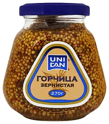 Горчица УНИ ДЕН Зернистая ст/б 270г