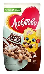 Завтрак ЛЮБЯТОВО Дуо Микс Шоколадные шарики 200г