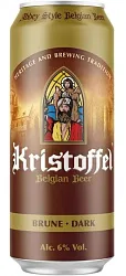 Пиво КРИСТОФФЕЛЬ Дарк темное фильтрованное пастер 6% ж/б 0.5л