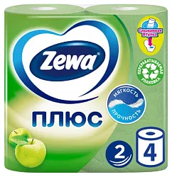 Туалетная бумага ЗЕВА Плюс Яблоко 2сл 4рул