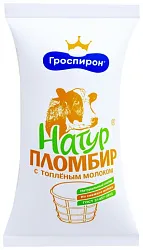 Мороженое ГРОСПИРОН Пломбир натуральный топленое молоко бзмж 83г