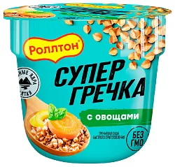 Каша РОЛЛТОН Гречневая с овощами стакан 45г