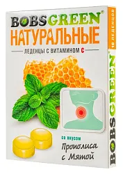 Леденцы БОБСГРИН Прополис с мятой 32г