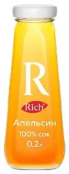 Сок РИЧ апельсин ст/б 0.2л