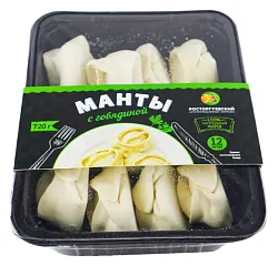 Манты РОСТОРГУЕВСКИЙ Высший сорт с говядиной 720г