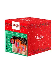 Елочное украшение МАДЖИК ТАЙМ Подарок с подсветкой 3шт арт.93414