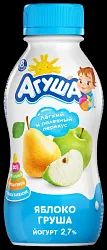 Йогурт АГУША яблоко груша бзмж 2.7% 180г