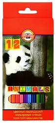 Карандаши цветные КОХИНОР Животные 12шт