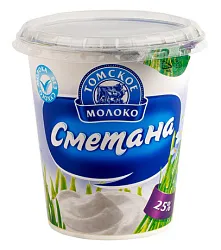 Сметана ТОМСКОЕ МОЛОКО бзмж 25% 300г