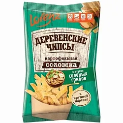 Чипсы ЛОРЕНЦ Деревенские со вкусом соленых грибов 120г