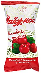 Мороженое ТАЕЖНОЕ с брусникой бзмж стакан 80г