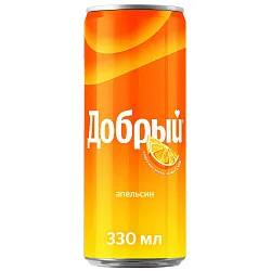 Газ.напиток ДОБРЫЙ апельсин с витамином С ж/б 0.33л