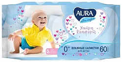 Влажные детские салфетки АУРА Ультра комфорт 60шт