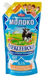 Сгущенное молоко АЛЕКСЕЕВСКОЕ ГОСТ бзмж д/пак 650г