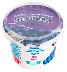 Йогурт ИРМЕНЬ черника бзмж 2.5% 250г
