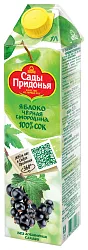 Нектар САДЫ ПРИДОНЬЯ яблоко черная смородина 1л