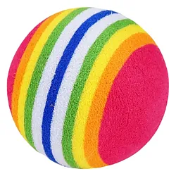 Игрушка для кошек ФОКСИКЕТ Мячик красный полосатый