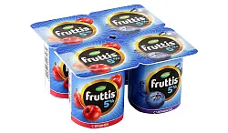 Йогуртный продукт ФРУТТИС Сливочное лакомство черника вишня бзмж 5% 115г